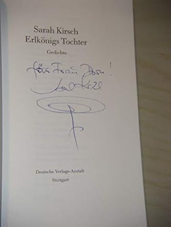 Erlkönigs Tochter Gedichte Kirsch, Sarah Amazon.de Bücher