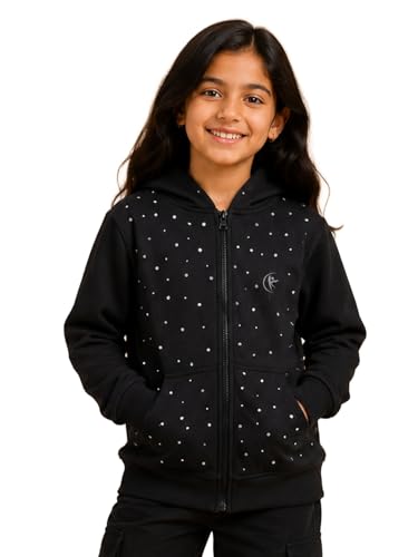 Image of Unisex Kids Solid Full Sleeve Zip Front Open Hooded Sweatshirt