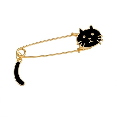 pins， 5Pcs 7cm Lagre Size Adorable Dripping Kitten Wagging Tail Brooch Safety Pins Clothing Accessories(Xz223)