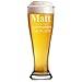 Custom Personalized Pilsner Beer Glasses - Engraved Groomsmen Beer Mug Glass Gifts - 16 oz - 3 Lines Design