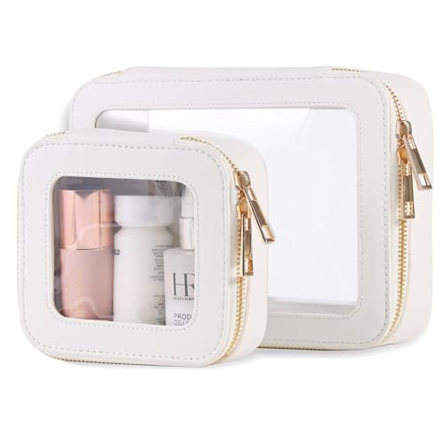 VOFIpremiAm Small Clear Toiletry Bag Cosmetic Bag Makeup Bag Set