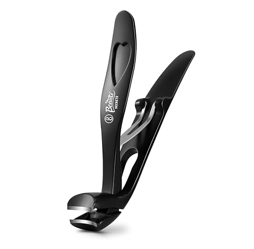 Image of Beaute Secrets Large Nail Clippers 4 times wider jaw opening Nail Cutter, 9mm wide with a 7-shape angled head for precision trimming (BS-PNT-515)