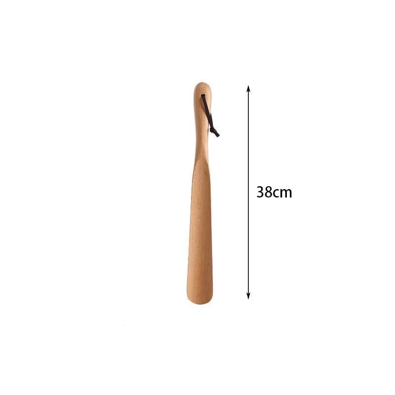 Calzascarpe Calzascarpe in Legno massello con Manico Lungo for Uso Domestico, Anziani e Donne Incinte, Calzascarpe Lunghi e Corti for l'ingresso Manico Lungo in Corno per Anziani(Black,B)