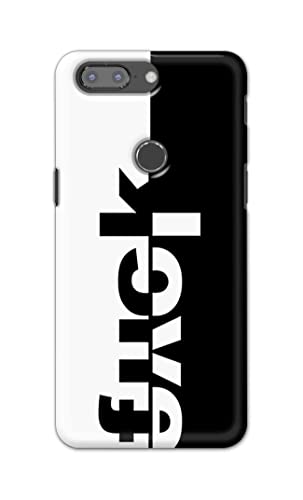 Image of PRINTFIDAA One Words Fukc Love Creative Art Innovative Wonderfull Printed Designer Hard Case for OnePlus 5T Back Cover -(e) RPM1003