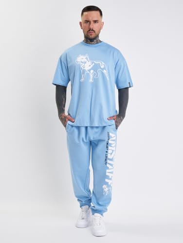 Amstaff Herren Logo 2.0 Jogginghose | Sweatpants aus Baumwolle & Polyester | Reguläre Passform | Atmungsaktiv | 3XL, Blau