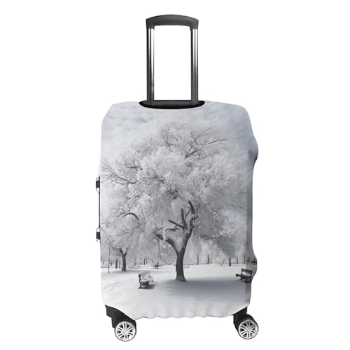 White Snow Tree Suitcase Cover Washable Luggage Cover Dust-proof Luggage Protector Cover Anti-Scratch Travel Suitcase Protector Fits 18-32 Inch Luggage4