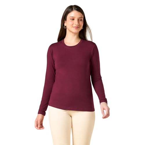 Image of Wellbi Bamboo Tshirt for Women | Full Sleeve Top | Soft Breathable Eco-Friendly Bamboo Fabric | Hypoallergenic Sustainable Fashion & Skin-Friendly Wear