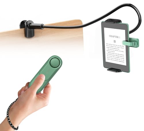 hogance Support pour Tablettes pour la Lecture Kindle avec RF Télécommande Tourne Page (HKRC005, Vert), Support pour eReaders et Télécommande Liseuse, Accessoires pour la Lecture Kindle/iPad/Tablets