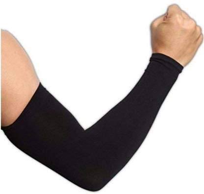 BEDROCK Anti-UV Hand Sleeves for Men & Women (Black, 1 Pair)