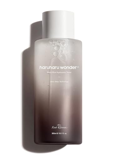 haruharu Wonder Black Rice Hyaluronic Toner Deep Hydration Glass Skin Hyaluronic Acid Lavender Oil Skin Plumpling Korean Skincare Vegan Cruelty-Free 300 ml
