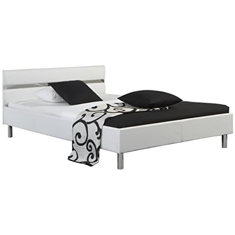 sette notti Polsterbett Bett 140x200 Weiß Cover