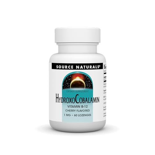 Source Naturals HydroxoCobalamin Vitamin B-12 1 mg - 60 Cherry Flavored Lozenges