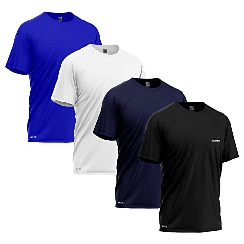 Kit 4 Camisetas Dry-fit Mants Clothing Manga Curta Com Estampa Refletiva, Tamanho G