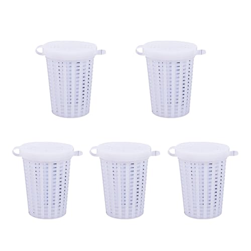 PEILINZE 5 cebos de pesca, jaula de cebos de pescado, cesta de alimentación, cesta de cebos de natación, herramienta de pesca duradera