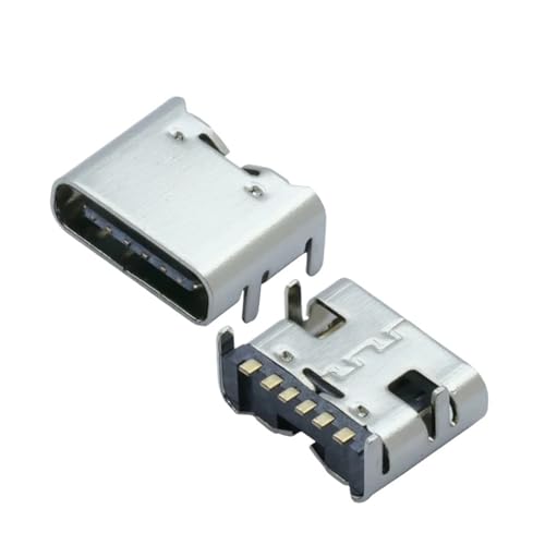 Conector USB Tipo C de 6 pines SMT para reparaciones electrónicas fiables y soldadura SMD