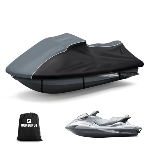 QUNSUNUS Jet Ski Cover for Yamaha FX Cruiser and FX HO Cruiser 2006-2008 Waterproof FX Cover with Cotton Lining All Weather Waverunner Cover with Straps and Zipper