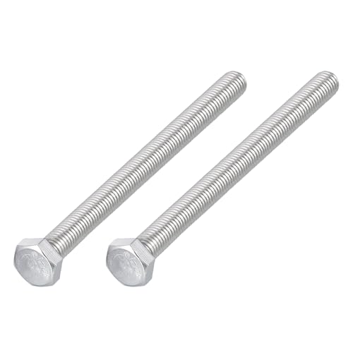 Image of METALLIXITY Hex Bolts (M12-1.75x160mm) 2Pcs, 304 Stainless Steel Coarse Fully Threaded Hex Head Screw Bolt Machine Screws - for Furniture Repair, Silver