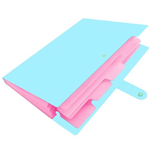 Vst Expanding File Folders, Plastic A4 Letter Size Document Organizer With File Folder Labels For School Office Home (Blue) #TOP3