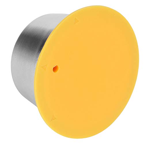 Generic Coffee Capsule, Stainless Steel Capsules Cup, Refillable Cafe for Home Coffee Machine (Yellow)