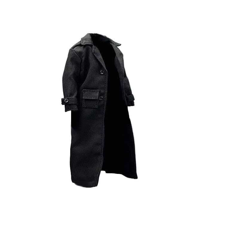 ximitoy 1/12 Scale Clothes Long Coat Black Coat Model for 6" Figure Accessories