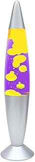 Global Gizmos 47740 Blue Wax Lava Lamp/Silver Base Colour/Retro Nostalgia/Relaxing Mood Light / 16 Inch Height