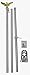 FlagsImp 6 Foot Aluminum Silver Pole with (Eagle)