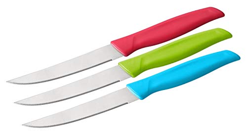 NIROSTA 43205 FACKELMANN Couteau à légumes Tropical en plastique/acier inoxydable Corail/vert/bleu 21 cm Cover