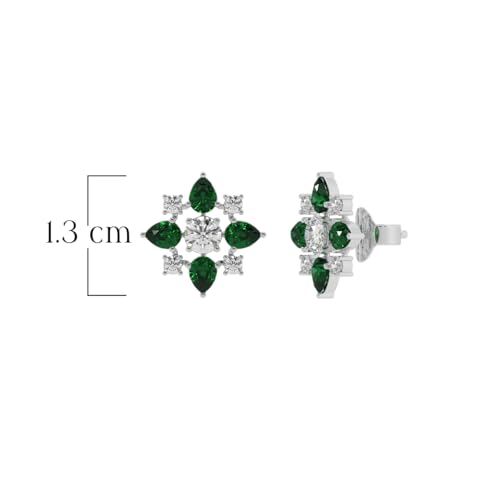 Image of 925 Sterling Silver Earrings for Women & Woman | Stud Earrings for Women | Daily Wear Silver Jewellery | Gift for Wife, Girlfriend, Mother, Sister | Rakhi Gift for Sister