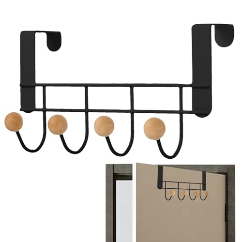Perchero para colgar sobre la puerta – Percha que ahorra espacio para la organización del dormitorio | Metal pesado con recubrimiento en polvo y acolchado de espuma antideslizante para prendas, ropa