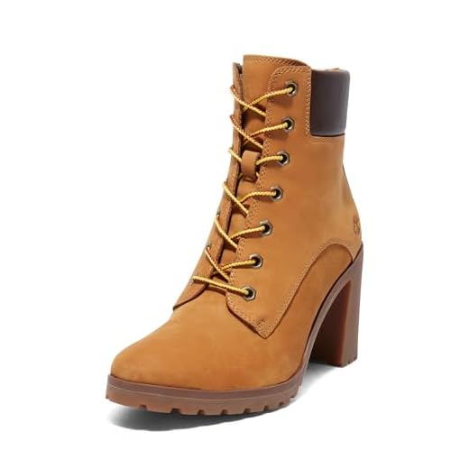 Timberland Allington 6in Lace Up (wide Fit), Bottes hautes femme, Jaune (Wheat), 39.5 EU