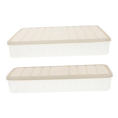TOPPERFUN 2 Piezas Cajas de Almacenamiento de Transparentes Refrigerador de Plástico Plano Organización de Prolongar