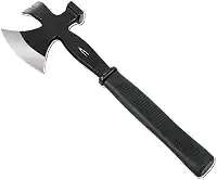 Mini Machado Com Cabo Emborrachado Para Cortar Arvore Madeira Machadinha de Aço Compacta Para Camping e Sobrevivência 3 em 1-31cm
