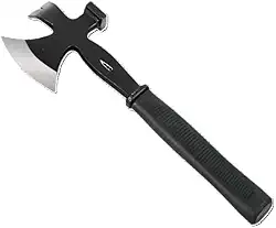 Mini Machado Com Cabo Emborrachado Para Cortar Arvore Madeira Machadinha de Aço Compacta Para Camping e Sobrevivência 3 em 1-31cm