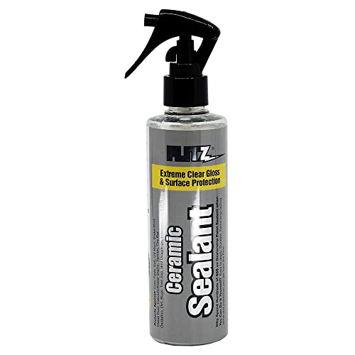 Flitz Ceramic Sealant - 8oz Bottle of USA-Made Ceramic Coating for Cars, Boats, Glass - Repels Water, Polishes, and Protects for 1 Year - Protection Car Spray (1 Pack)
