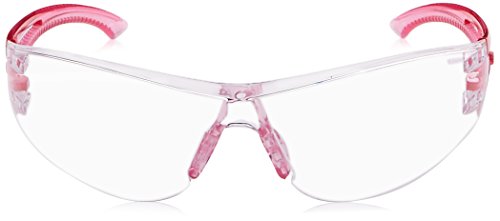Optima Safety Glass Pink Temples Clear Lens Sold Per PAIR by Optima