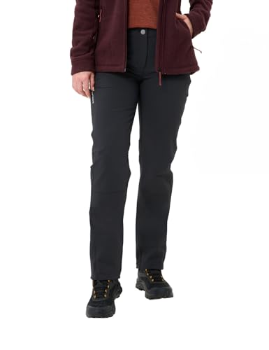VAUDE Damen Wanderhose, Women's Strathcona Pants II, hoch elastisch, strapazierfähig, 80% windabweisend, atmungsaktiv und schnelltrocknend, Black, 40
