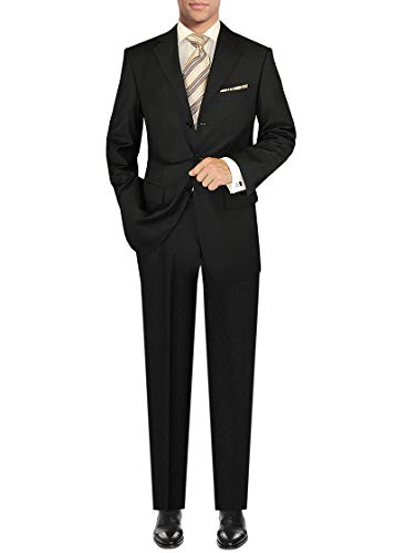 DTI GV Executive Men's Italian Wool 3 Button Suit 2 Piece Set Jacket Pant Stripe