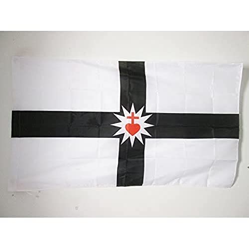 AZ FLAG, Military War in the Vendée Flag, 2x3 Ft, chouan Banner with Sleeve, 100% Polyester, Fade Resistant, Vivid Colors