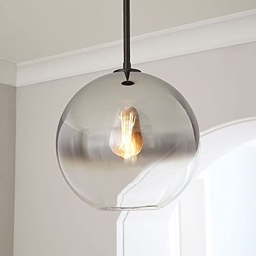 Lumières lustre suspension en verre argent éclairage restaurant moderne