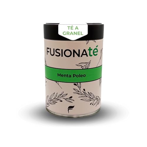FUSIONATÉ Menta Poleo a Granel, Lata 100 g de Infusión Natural Refrescante y Digestiva, 100% Hoja de Menta Poleo, Sin Teína, Ideal para Después de las Comidas