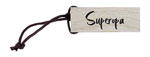 Preisvergleich Produktbild Handyhalter-Holz, Schlüsselanhänger aus österreichischem Holz gefertigt, Text:Superopa