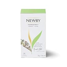 Peppermint Herbal Tea 25 Individually Wrapped Tea Bags Refreshing & Caffeine-Free by Newby Teas