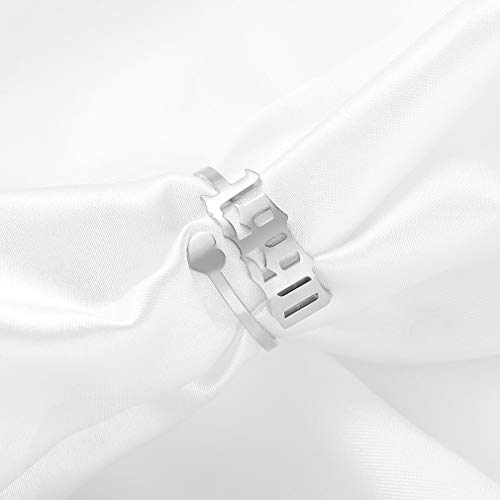 SKQIR Year Open Ring for Women,Initial Number Birth Year Ring Adjustable Promise Rings Engagement Wedding Band Gold/Silver Stainless Steel Ring for Girl Delicate Jewelry Gift4