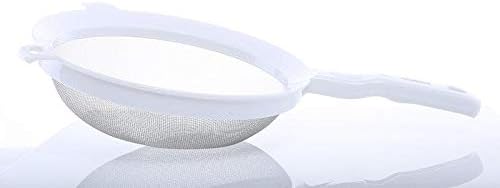 Royalford RF1677-S8 Stainless Steel Strainer with Gripped Handle, 8"