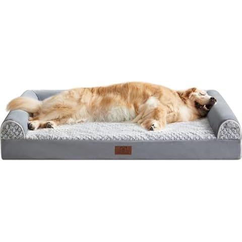 WNPETHOME Orthopedic Dog Beds Large Sized Dog, Large Dog Bed Foam Pet Couch Bed with Washable Cover, Waterproof Washable Dog Bed Sofa Cover