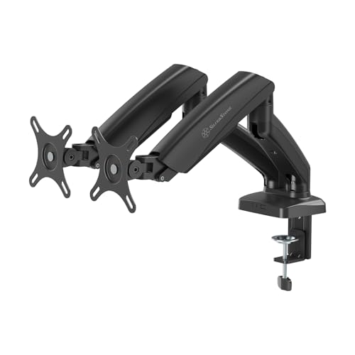 Image of Silverstone Technology ARM26 Dual Monitor Arm with Mechanical Springs and Plastic Armor, SST-ARM26