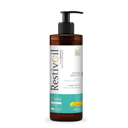RestivOil Extra Delicato Shampoo Olio Idratante per Capelli da Normali a Delicati, 400ml, 400 millilitro, 1