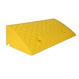 Yosoo Health Gear Rampen Bergauf-Dreieckspolster, Auto-Bremsschwellen-Stufen, Kunststoff-Neigungspolster, rutschfeste, Robuste Bordsteinrampe Zum Beladen von Straßenparkplätzen (Gelb/9cm)