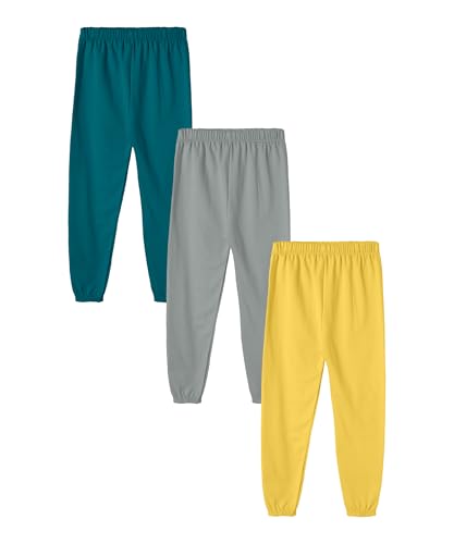 Image of SHODOX Boys Cotton Blend Regular Fit Printed Multicolor Track Pants | Comfortable Casual Joggers for Boys - Pack of 3