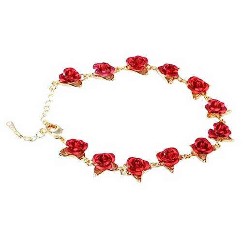 Plaque à fleurs de rose bijoux de poignet pour femmes élégantes et accessoires de mariage uniques